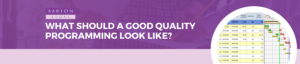 What should a good quality programming look like? Good Quality Programming
