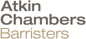 Atkin Chambers standard logo grey and gold on white